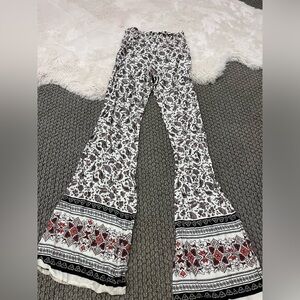 H&M, patterned flared patterned leggings